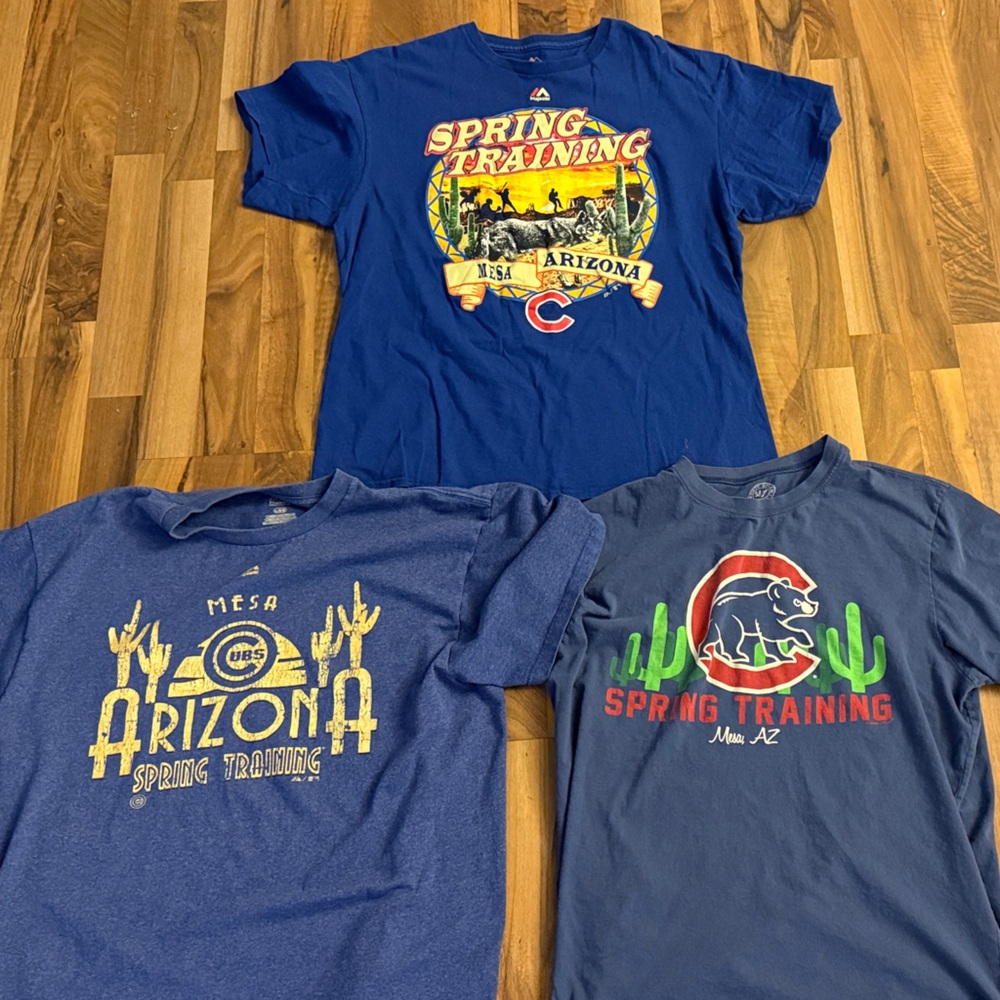 Lot of 3 Chicago Cubs Spring Training Graphic T-Shirts